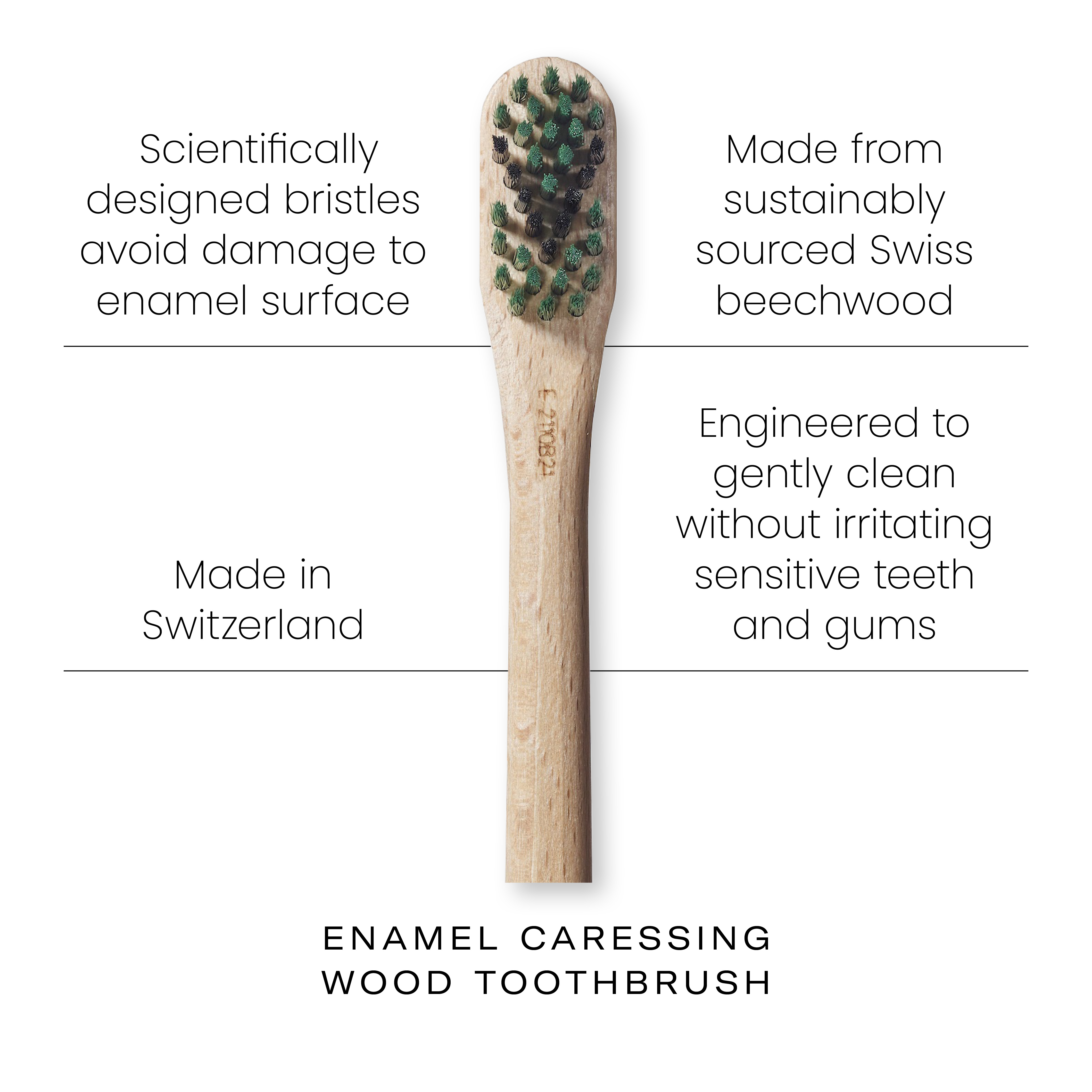 Enamel Caressing Wood Toothbrush, número de imagen 3